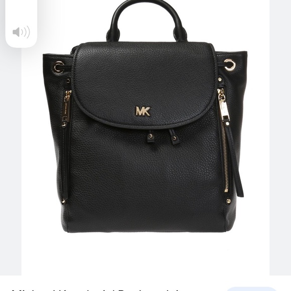 Michael Kors black leather Backpacks - Picture 1 of 9